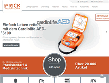 Tablet Screenshot of frick-medizintechnik.de